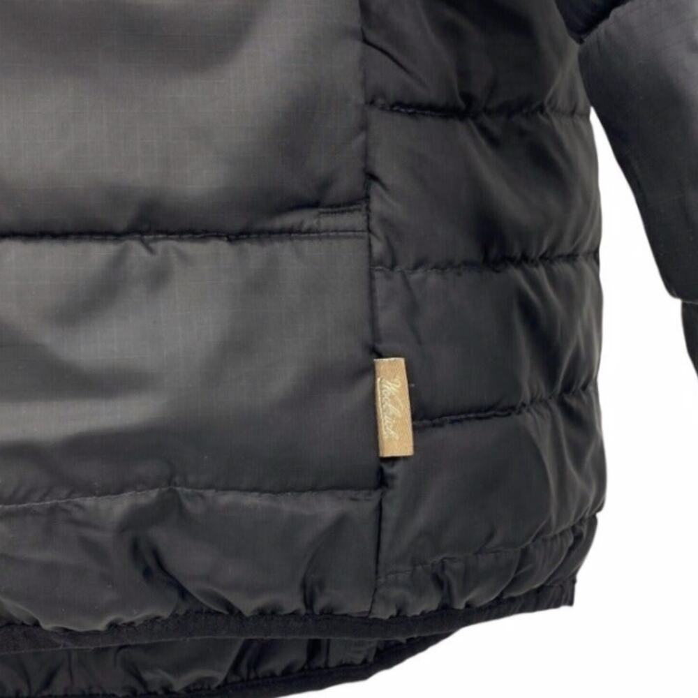 Woolrich Women's Quilted Jacket Black Lightweight Wool-Loft w/ Hood-Size-Medium - Picture 4 of 7